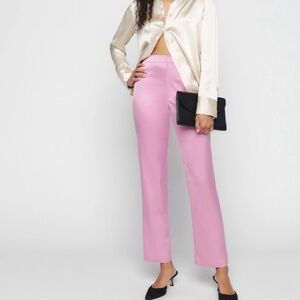 Reformation Pink Silk Pants